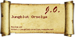 Jungblut Orsolya névjegykártya